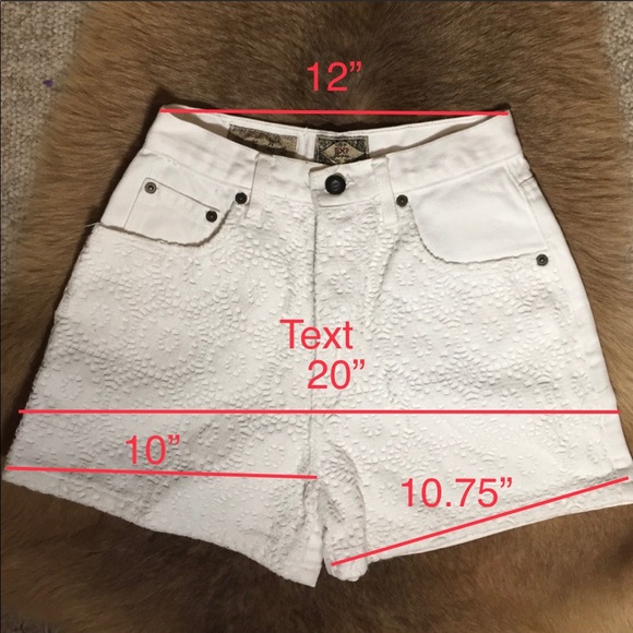 EXPRESS 90s White Lace Denim Shorts - Picture 5 of 5